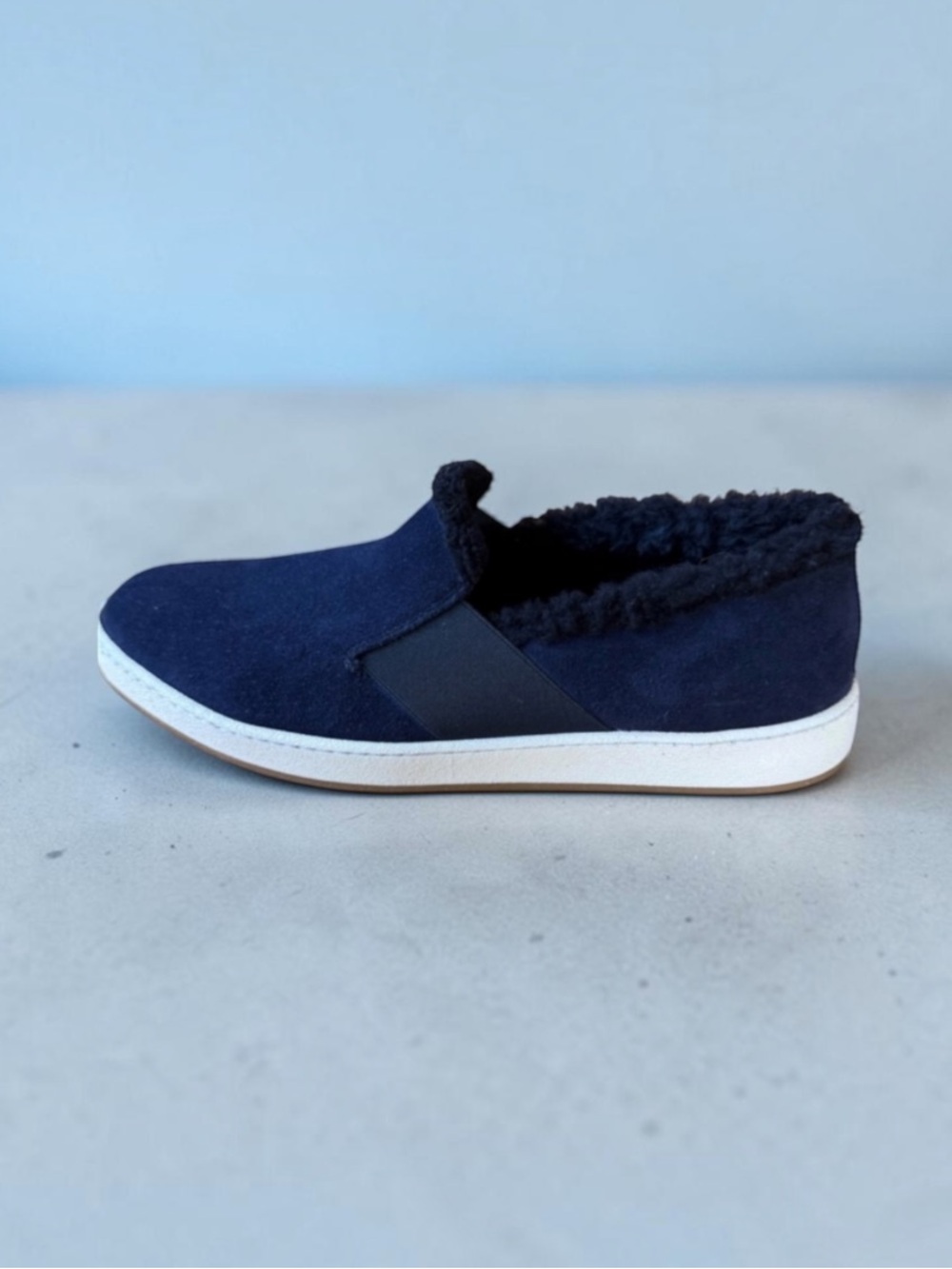 New! M. GEMI Blue Cerchio Due Shearling Suede Sneakers Size 41